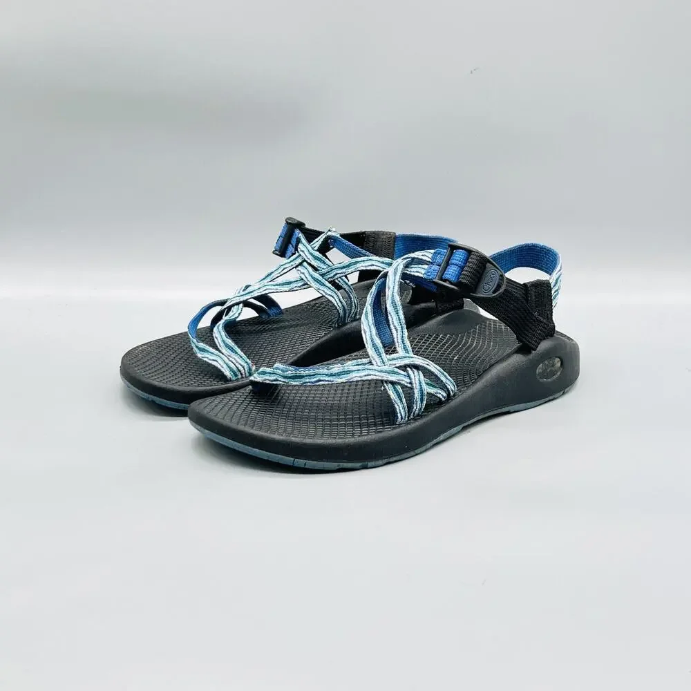 Chaco Sandals Womens 9 Blue Strappy Adjustable Outdoor Hiking Shoes